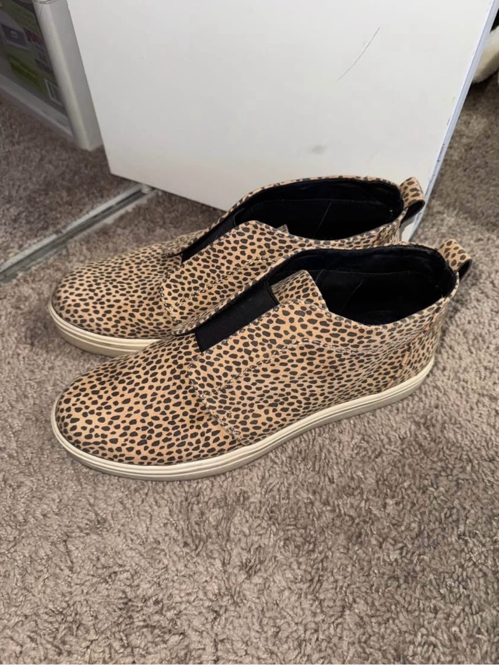 Universal Thread Leopard Print Slip-On Sneakers in Tan and Black